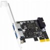 GLOTRENDS 2portový USB-A 19PIN USB 3.0 PCIe adaptér
