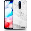 Picasee silikónový prehľadný obal pre Xiaomi Redmi 8 - White marble