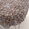 Biante Saténový oválny obrus LUP-501 Vianočné perníčky na sivom 120x140 cm