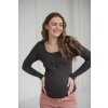Tehotenské viskózové tričko na dojčenie Tummy Graphite