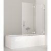 RADAWAY ARTA PND 130cm pravá vaňová zástena sklápacia dvojdielna, profil chróm, sklo číre, 210213-01R