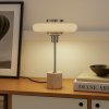 Lindby Stolová lampa Branford, retro, béžová, kov/travertín - 10041888