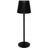 VONKAJŠIA LAMPA NA ZÁHRADU BEZDRÔTOVÁ NA USB TERASU 37 cm ČIERNA KOVOVÁ