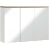 COMAD - Zrkadlová skrinka 100cm 3 dvierka BALI biela 5907611647547