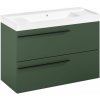 Laufen Ardo Skříňka s umyvadlem 100 cm, lesní zelená mat, madlo černá mat ARDO100ZMC 1 set