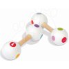 Janod rumbagule z dreva Confetti Maracas Barbell 07610 biele