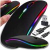 BEZDRÔTOVÁ MYŠ PRE NOTEBOOK POČÍTAČA KANCELÁRIE PODSVIETENÁ RGB 2.4 GHz BT
