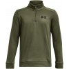 Chlapčenská mikina Under Armour, ARMOUR FLEECE 1/4 ZIP khaki,čierna ylg