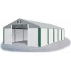 Skladový stan 5x10x2,5m strecha PVC 560g/m2 boky PVC 500g/m2 konštrukcie ZIMA PLUS Zelená Bílá Šedá