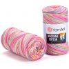 Špagát na macrame techniku YarnArt MACRAME COTTON VR 913 sivá ružová žltá