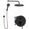 kielle Sprchový set s batériou pod omietku, na 2 spotrebiče, s príslušenstvom a telesom, matná čierna 20602SP24