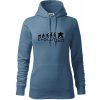 Evolúcia Hockey brankár - Mikina dámská Cape s kapucí - XS ( Denim )