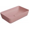 GSI NUBESobdĺžnikové keramické umývadlo na dosku 60x38cm, blush mat SPH 903624