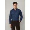 KOŠEĽA HACKETT LONDON FLANNEL WINDOWPANE ETON BLUE