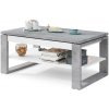 Konferenčný stôl so zdvíhacou doskou a poličkou NEA šedá betón/biela MZ0009 + záruka 3 roky zadarmo + záruka 3 roky zadarmo