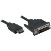 Kábel Manhattan HDMI - DVI-D 1.8m czarny (372503)