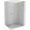MEXEN/S - Lunar L sprchový kút štvrťkruh krídlový pravá 100 x 90, transparent, zlato kartáčovaná 833L-100P-090L-55-00