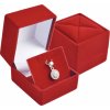 Jantario Krabička na prívesok alebo retiazku červený zamat 4,3 x 4,7 x 3,9 cm 101045