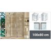 Aquatek PARTY R13 obdĺžnikový sprchový kút 100 x 80 cm s povrchovou úpravou (PARTY R13 100x80 Sprchový kút obdĺžnikový s jednými otváracími dverami)