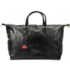 Pierre Cardin 4220 GNC čierna kožená cestovná taška 57 x 37 x 25 cm