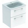 Geberit Selnova Square Umývadlová skrinka 64x59x48 cm, s umývadlom, 2 zásuvky, lesklá biela 501.236.00.1