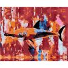 ZUTY Maľovanie podľa čísel ŽRALOK NA ABSTRAKTNOM POZADÍ Rámovanie vypnuté plátno na rám Rozmer 80x100 cm