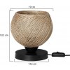 MODELSA Stolová lampa Yumak, hnedá/čierna, Ø 18 cm, lano, kov - MDL.5221