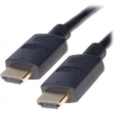 PremiumCord HDMI 2.0 High Speed + Ethernet kábel / pozlátené konektory / 1,5 m / čierny