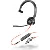Poly náhlavní souprava Blackwire 3315 MS, 3,5 mm jack + USB-C/A adaptér, mono 8X218AA HP