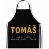 Impar zástěra Mužská jména Gold Tomáš