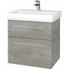 Dreja Kúpeľňová skrinka PROJECT SZZ2 60 - D01 Betón / Úchytka T02 / D01 Betón