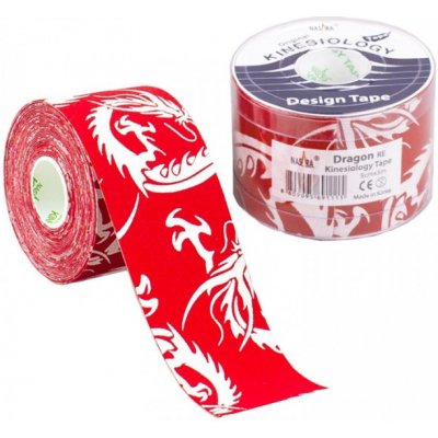 Nasara Kinesiology Tape Dragon červená 5cm x 5m