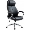 Kancelárske kreslo Salford pravá koža, čierna