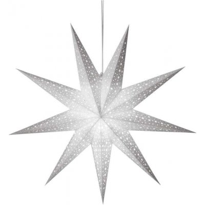 Emos LED hviezda papierová závesná biela 60cm, vnútorná DCAZ09 - Vianočná dekorácia