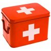 Červený kovový úložný box s vekom 21,5x15,5x16 cm Medicine – PT LIVING