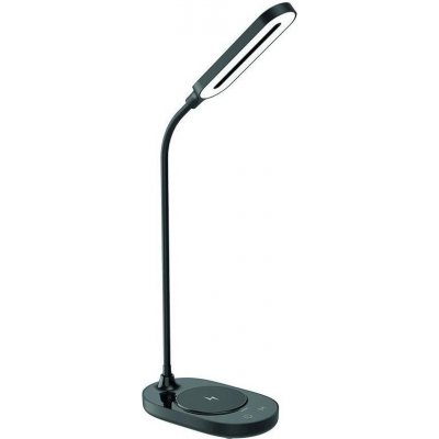NEDES | LED Stmievateľná dotyková lampa s bezdrôtovým nabíjaním OCTAVIA LED/7W/230V čierna | ND3299