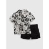 GAP 599614-00 Baby květovaný outfit set Černá
