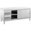 Royal Catering Pracovná skriňa z nehrdzavejúcej ocele - 200 x 70 cm - nosnosť 600 kg RCSSCB-200X70-E