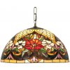 Tiffany pestrý luster do obývačky LILY Ø40 1*E27