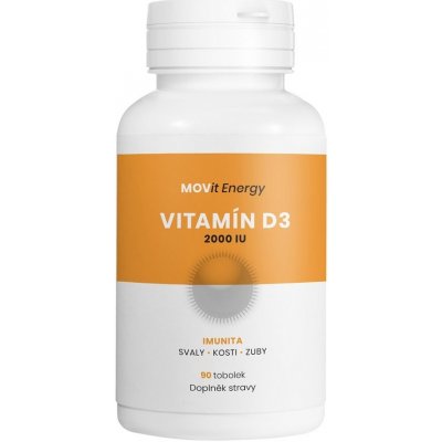 Vitamín D3 2000 I.U. 50 mcg MOVit Energy 90 kapsúl