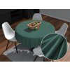 Biante Zamatový okrúhly obrus SV-036 Ľadovo zelený 2 Ø 140 cm