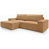 Rohová rozkladacia sedačka Fiord - medová Strana: Ľavá