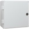 Skriňa Uni-1 IP65 plastová 400x300x160mm s plastovou montážnou doskou, zámok na kľúč