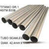 GPR Titanium seamless Gr.1 TUBE AISI Tig GPR TU.T.6 Brushed Stainless steel L.100cm D.42.4mm x 1mm