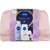 Nivea Smooth Care SG 250 ml, Telové mlieko 400 ml, Guľôčkový antiperspirant 50 ml a Labello 4,8 g Darčeková taška