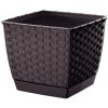 Prosperplast - Kvetináč hranatý 22 cm hnedý