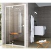 Ravak Pivotové sprchové dvere so segmentom 100 cm Transparentná biela PDOP2-100 03GA0101Z1