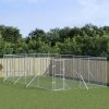 vidaXL Vonkajší koterec pre psov strieborný 4x8x2 m pozinkovaná oceľ 3190456