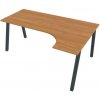 Hobis Pracovný stôl UNI A, ergo, ľavý, 180x75,5x120 cm, jelša/čierna