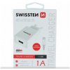 SWISSTEN SÍŤOVÝ ADAPTÉR SMART IC 1x USB 1A POWER + DATOVÝ KABEL USB / LIGHTNING 1,2 M BÍLÝ 22067000